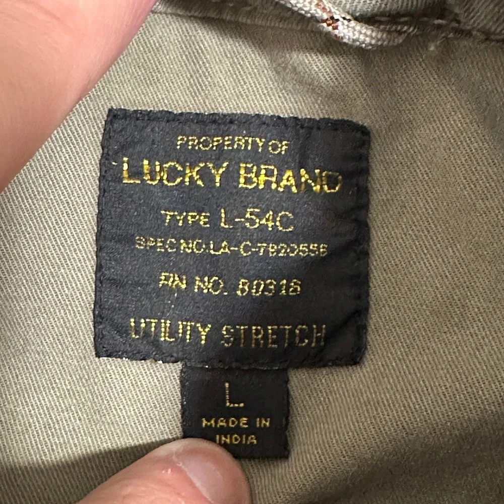 Lucky Brand Camo Field‎ Jacket Type L-54C Utility Stretch Green Mens Large